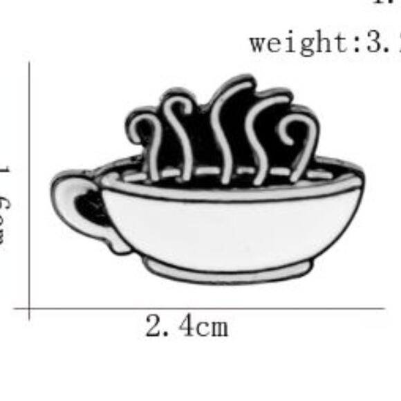 FRIENDS Steaming Coffee Cup Pin Brooch - Picture 2 of 3